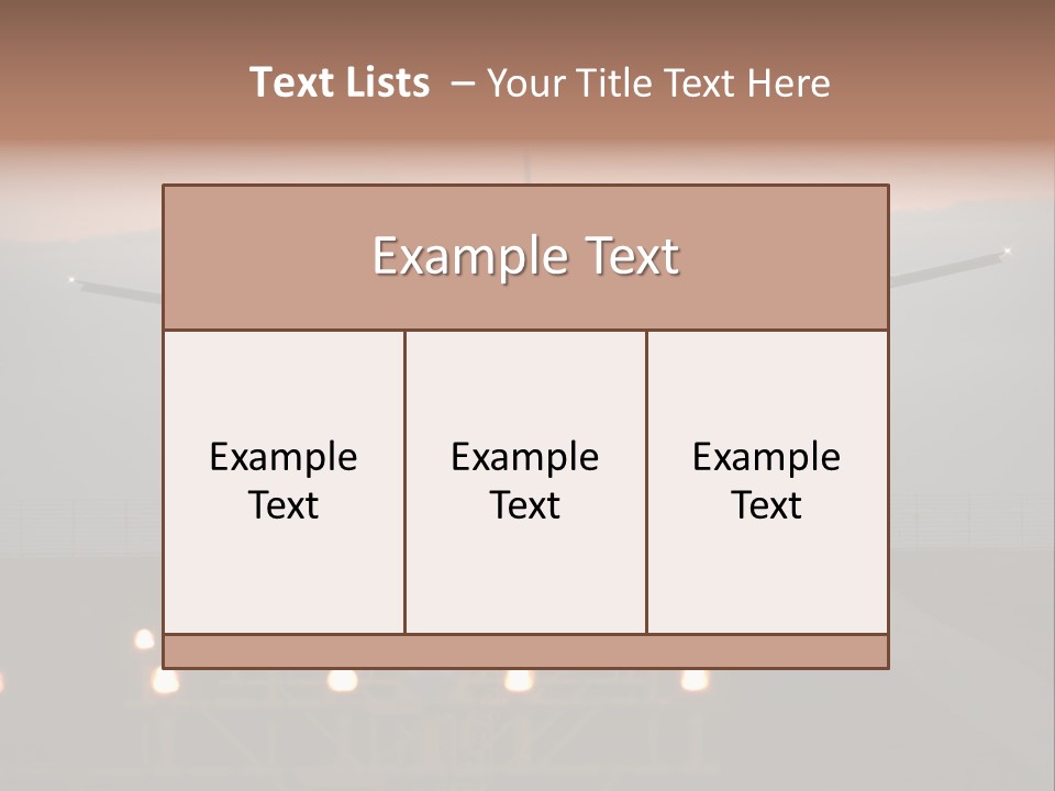 Plane Descending Landing PowerPoint Template