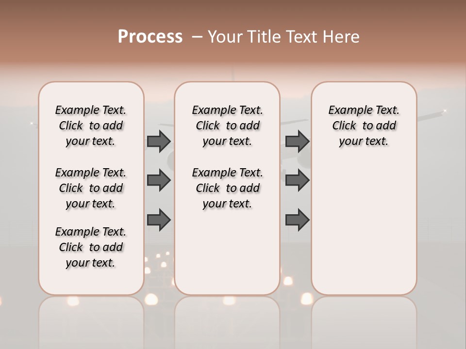 Plane Descending Landing PowerPoint Template