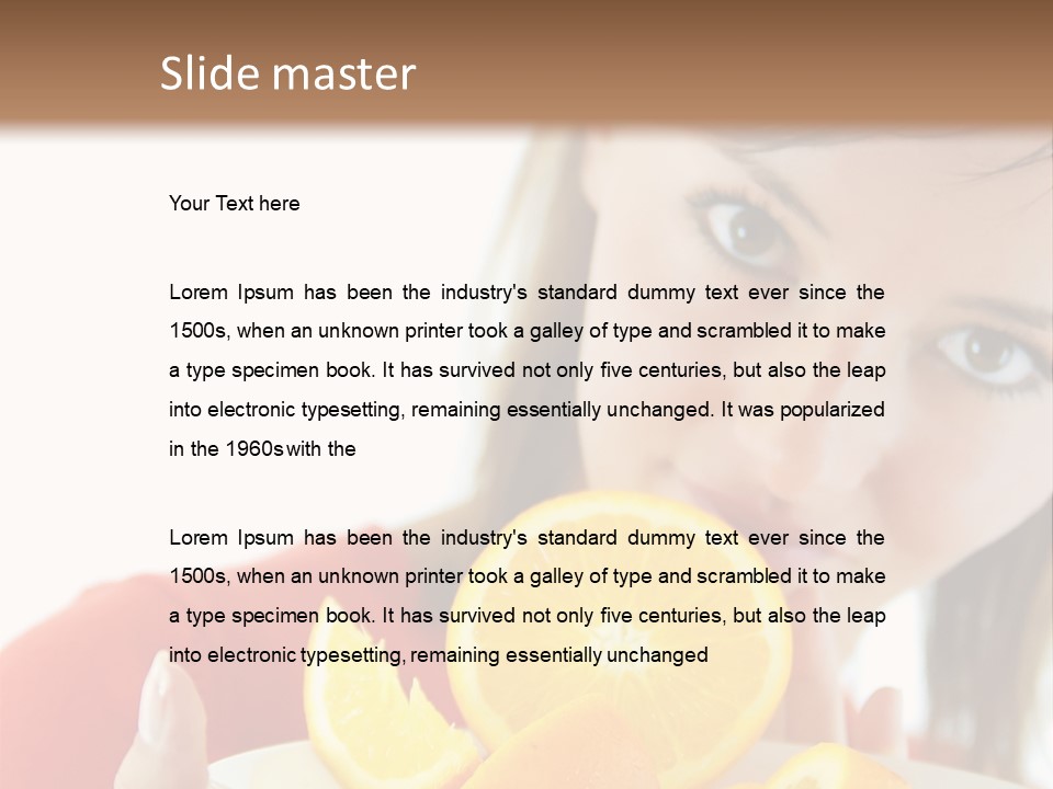 Brunette Exotic Lollipop PowerPoint Template