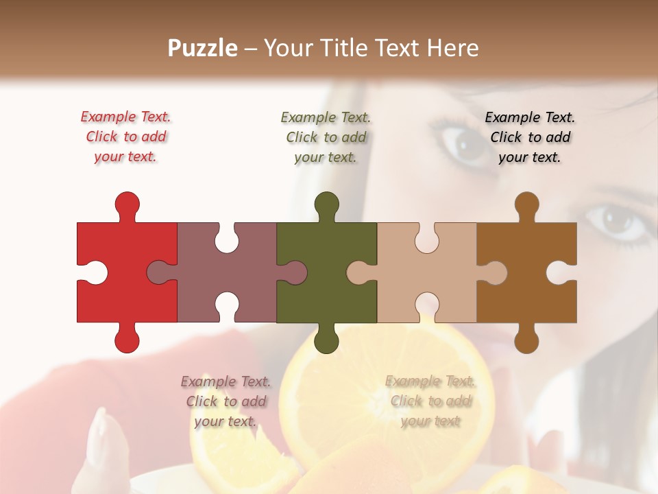 Brunette Exotic Lollipop PowerPoint Template