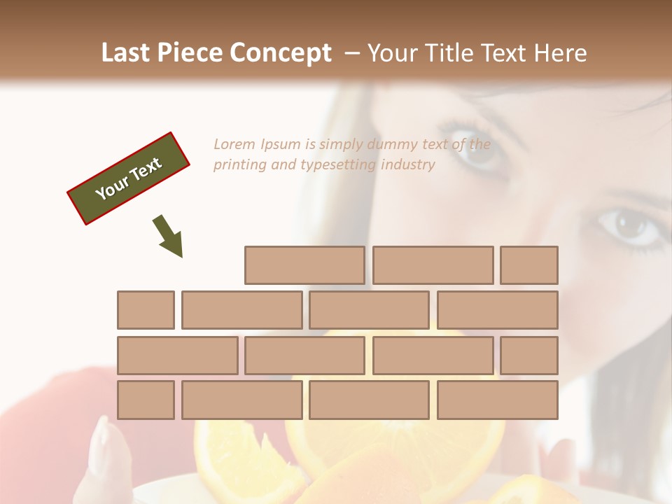 Brunette Exotic Lollipop PowerPoint Template