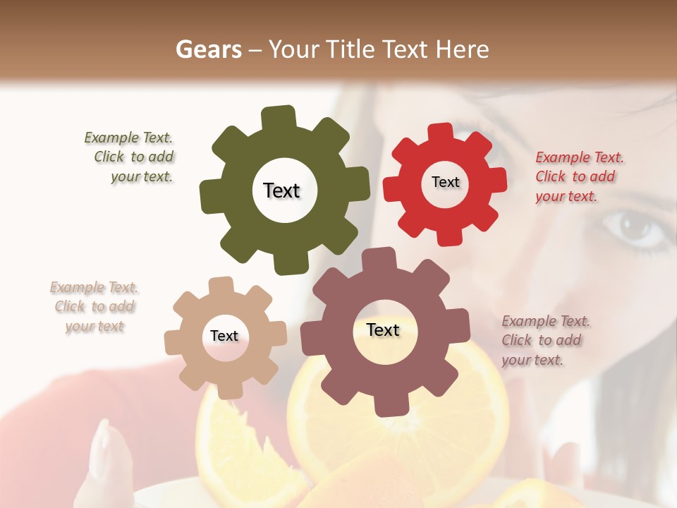 Brunette Exotic Lollipop PowerPoint Template