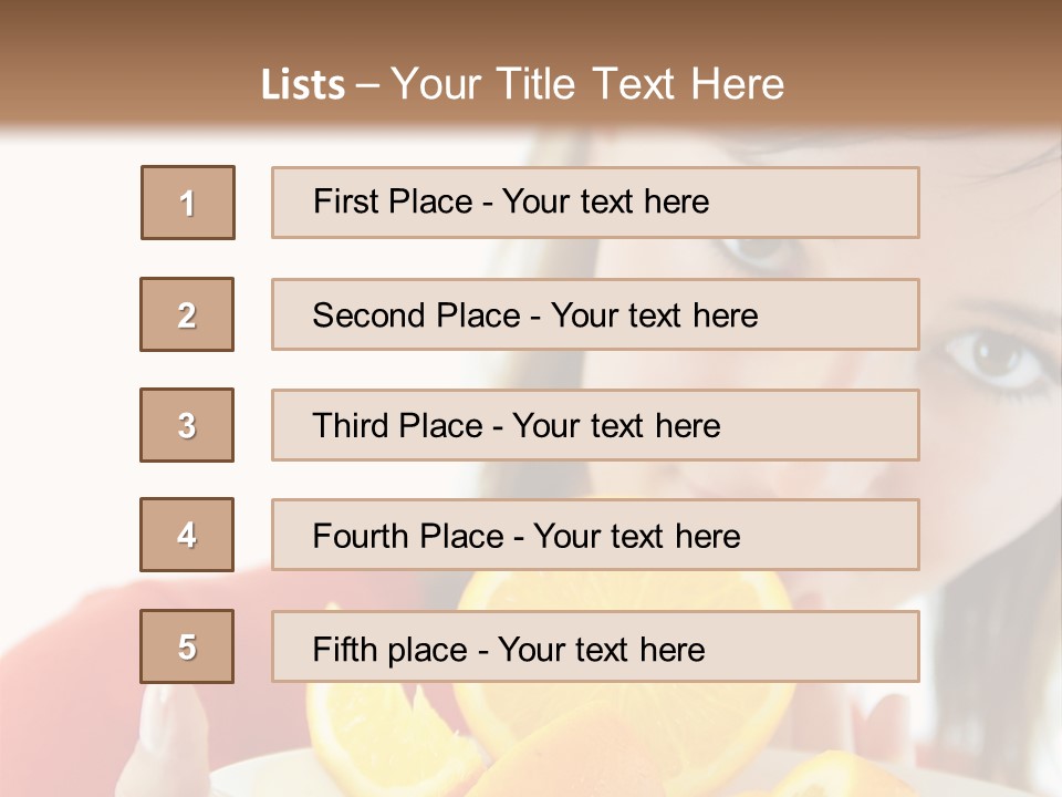 Brunette Exotic Lollipop PowerPoint Template