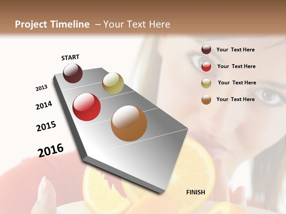 Brunette Exotic Lollipop PowerPoint Template