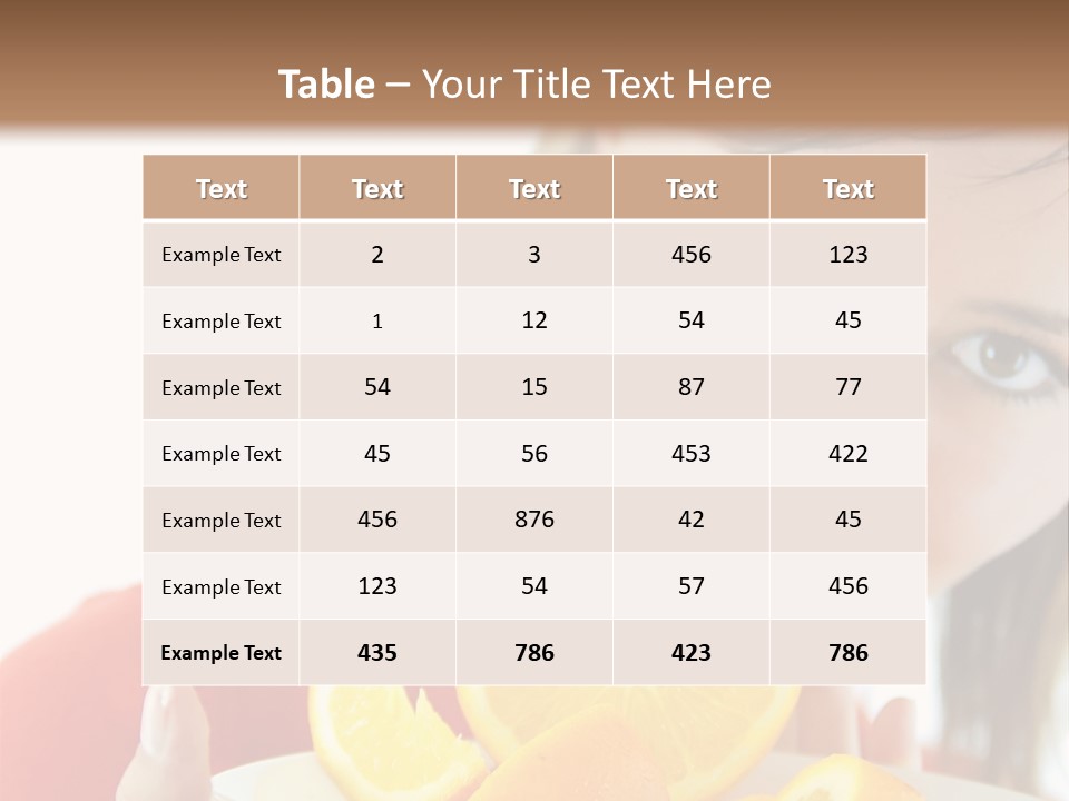 Brunette Exotic Lollipop PowerPoint Template