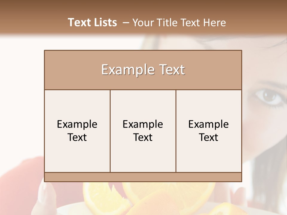 Brunette Exotic Lollipop PowerPoint Template