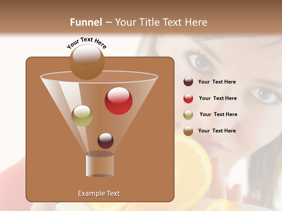 Brunette Exotic Lollipop PowerPoint Template