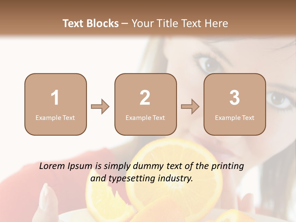 Brunette Exotic Lollipop PowerPoint Template