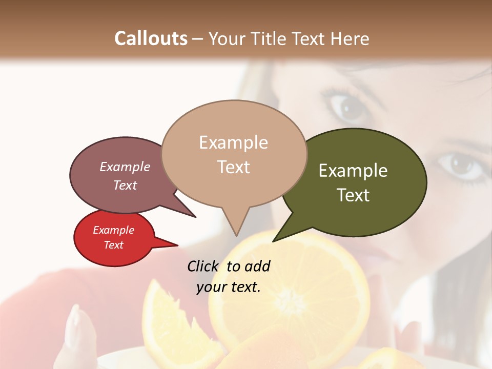 Brunette Exotic Lollipop PowerPoint Template