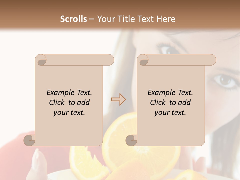 Brunette Exotic Lollipop PowerPoint Template