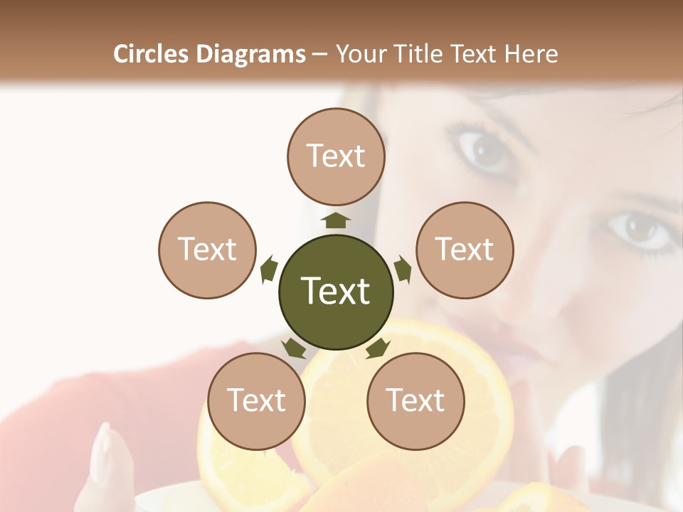 Brunette Exotic Lollipop PowerPoint Template