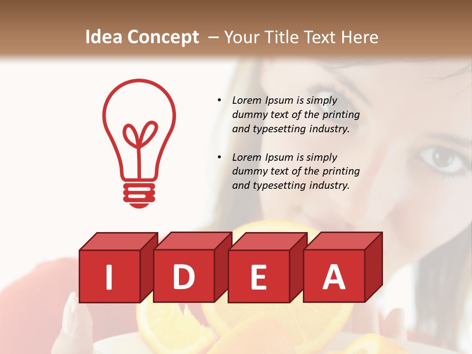 Brunette Exotic Lollipop PowerPoint Template