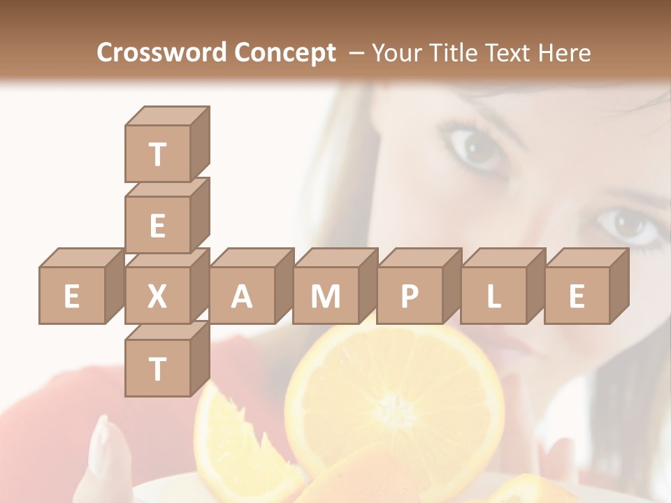 Brunette Exotic Lollipop PowerPoint Template