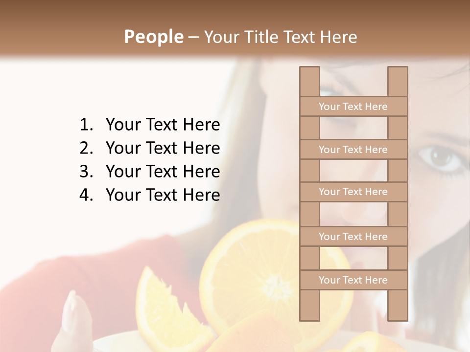 Brunette Exotic Lollipop PowerPoint Template