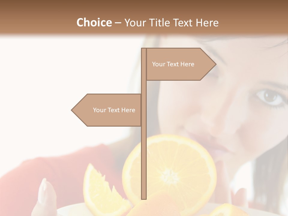 Brunette Exotic Lollipop PowerPoint Template