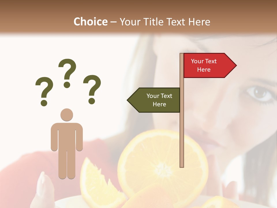 Brunette Exotic Lollipop PowerPoint Template