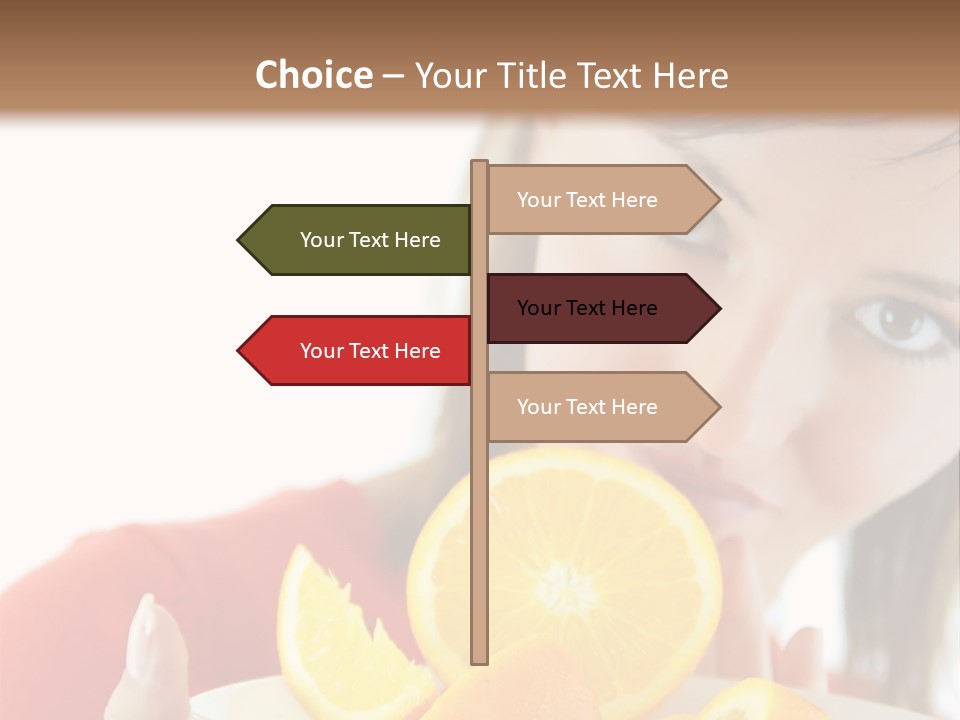 Brunette Exotic Lollipop PowerPoint Template