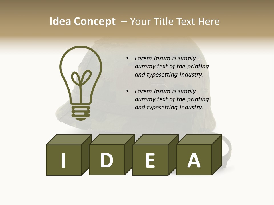 Helmet American World PowerPoint Template