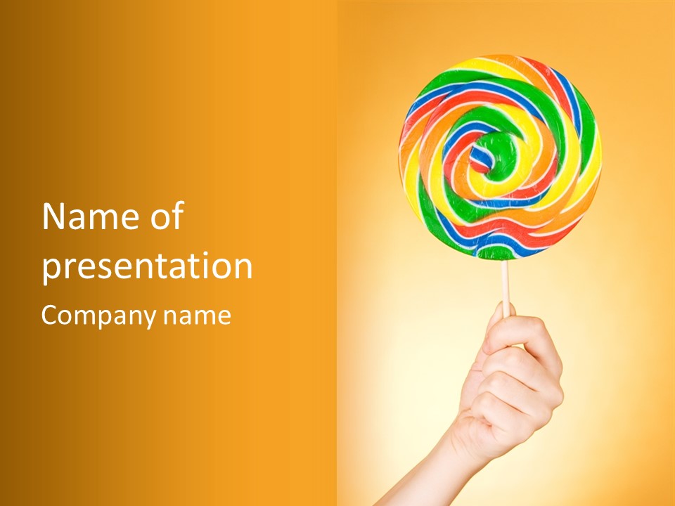 Glucose Cane Snack PowerPoint Template