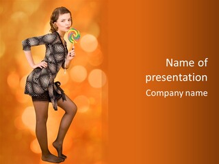Close Up Expression Fashion PowerPoint Template