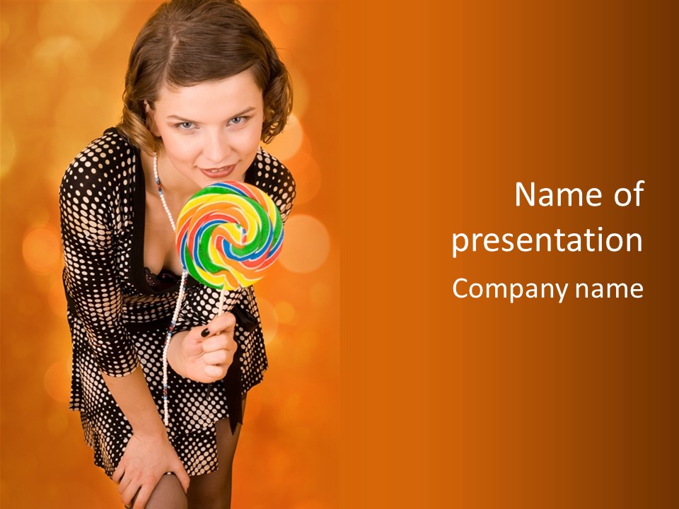 Rainbow Person Dramatic PowerPoint Template