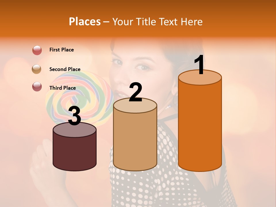 Brunette Exotic Lollipop PowerPoint Template