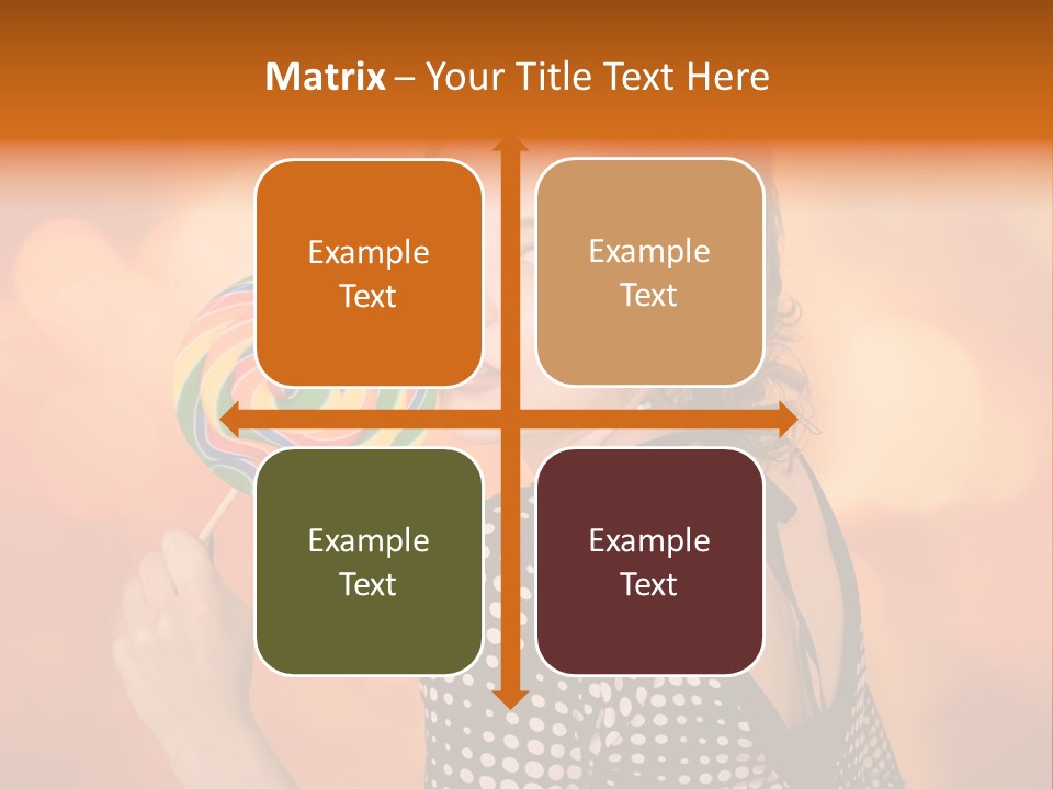 Brunette Exotic Lollipop PowerPoint Template