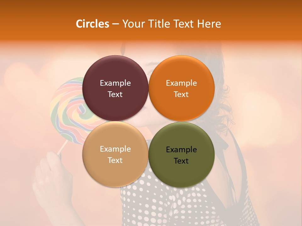 Brunette Exotic Lollipop PowerPoint Template