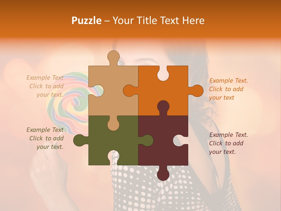 Brunette Exotic Lollipop PowerPoint Template