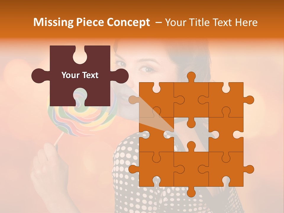 Brunette Exotic Lollipop PowerPoint Template