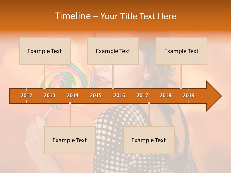 Brunette Exotic Lollipop PowerPoint Template