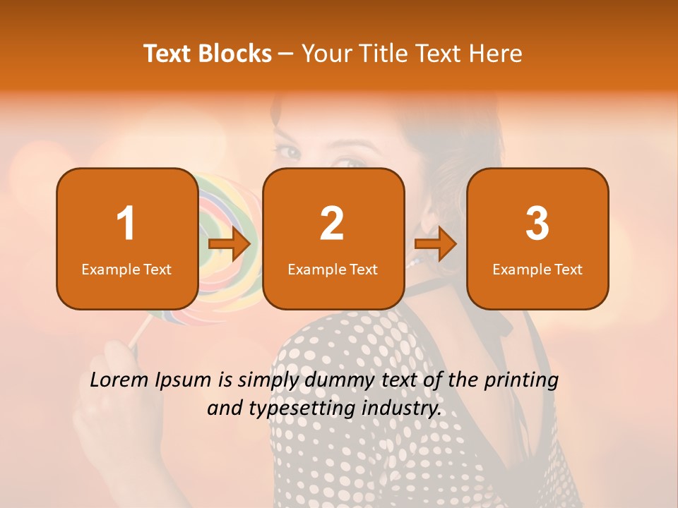 Brunette Exotic Lollipop PowerPoint Template