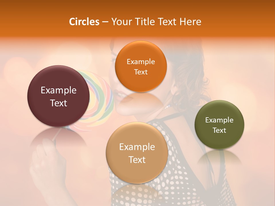 Brunette Exotic Lollipop PowerPoint Template