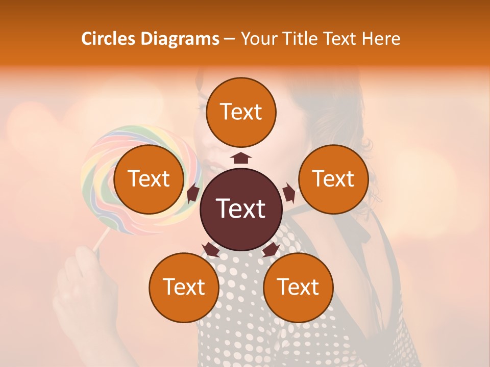 Brunette Exotic Lollipop PowerPoint Template