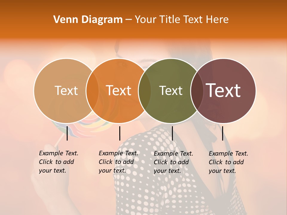 Brunette Exotic Lollipop PowerPoint Template