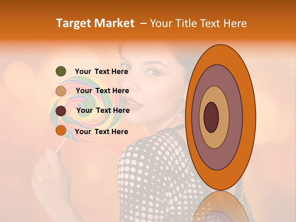 Brunette Exotic Lollipop PowerPoint Template