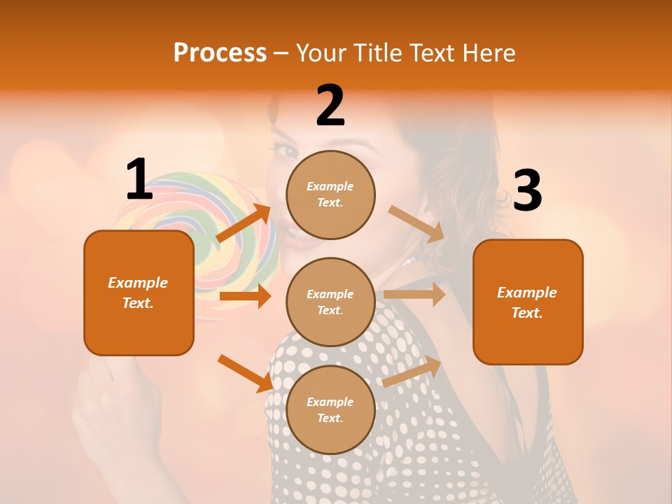 Brunette Exotic Lollipop PowerPoint Template