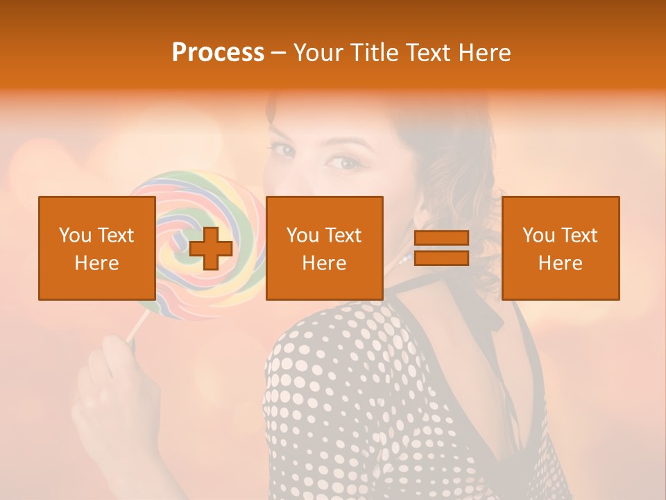 Brunette Exotic Lollipop PowerPoint Template