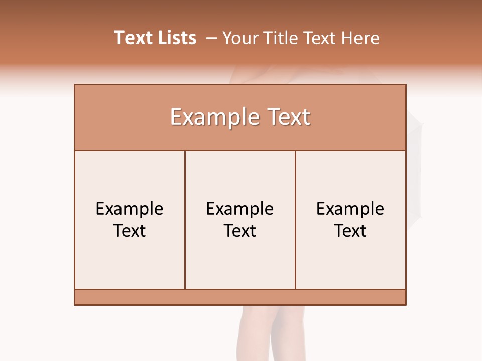 Clothing Model Leg PowerPoint Template