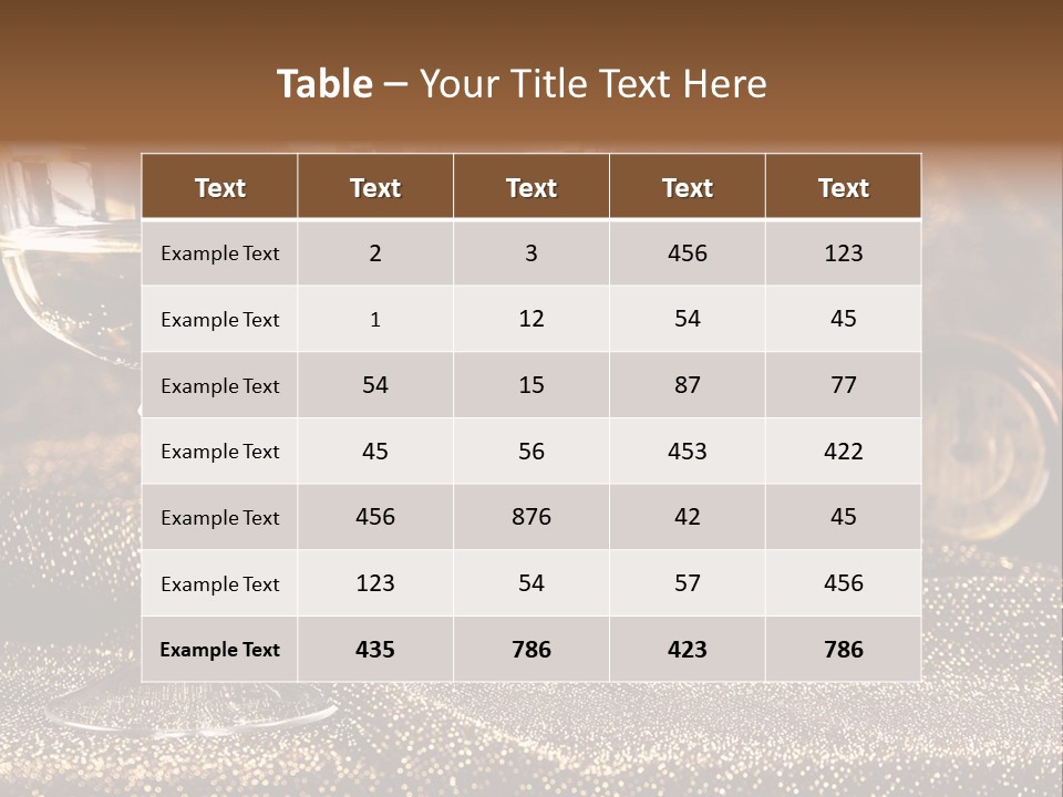 Number Drink Tradition PowerPoint Template