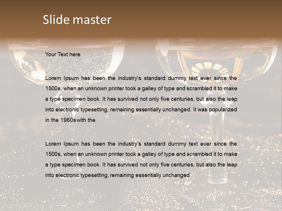 Wine Glass Champaign PowerPoint Template