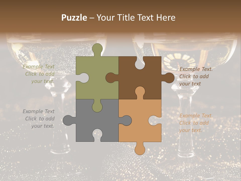 Wine Glass Champaign PowerPoint Template