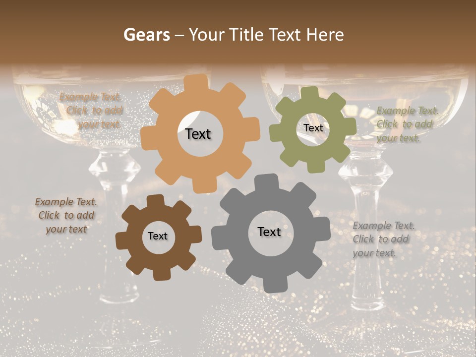 Wine Glass Champaign PowerPoint Template