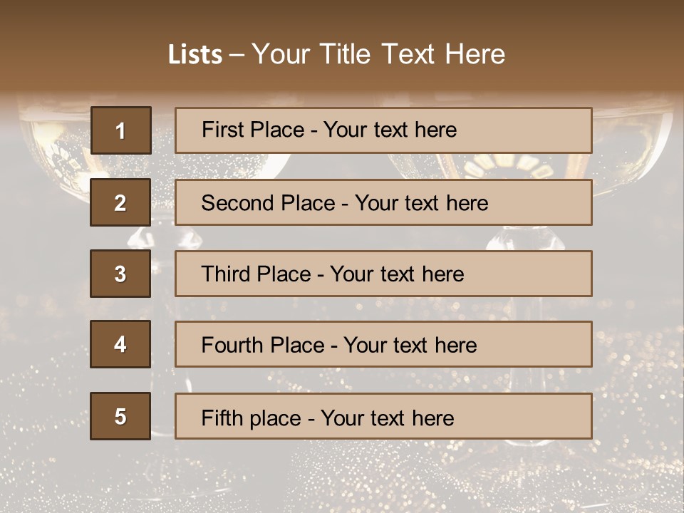 Wine Glass Champaign PowerPoint Template