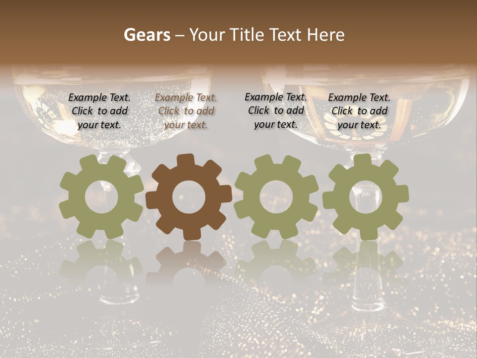 Wine Glass Champaign PowerPoint Template