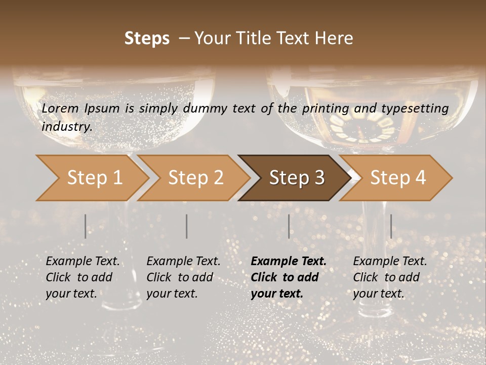 Wine Glass Champaign PowerPoint Template