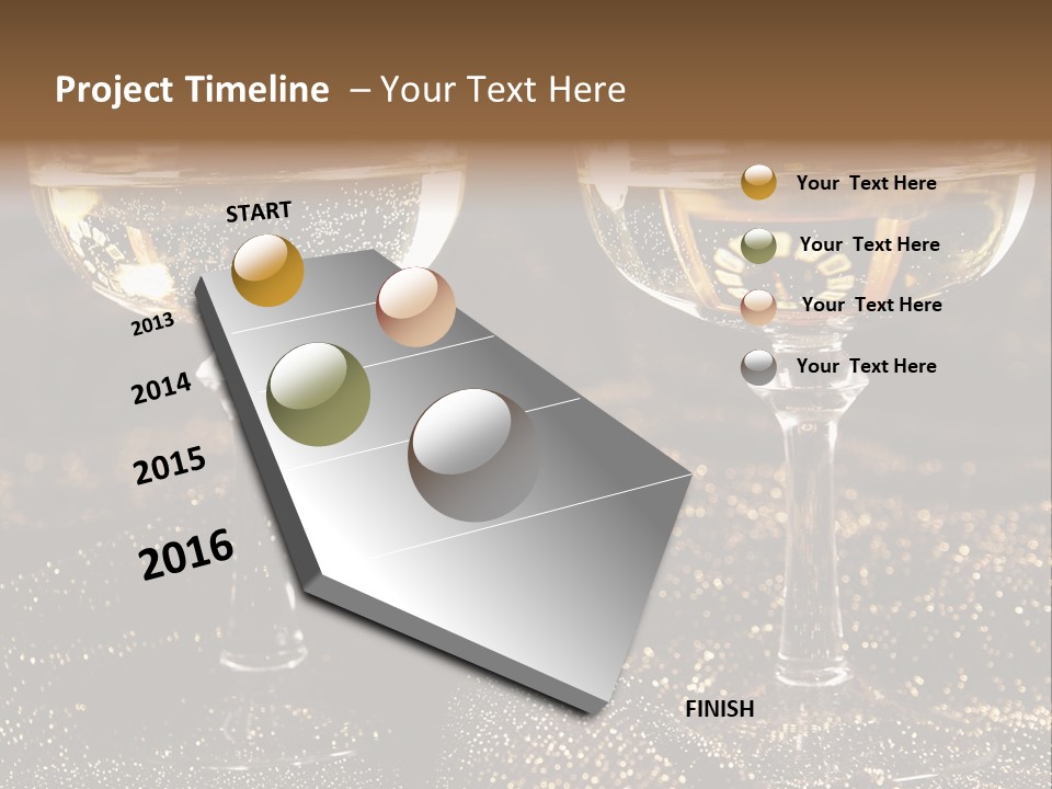 Wine Glass Champaign PowerPoint Template
