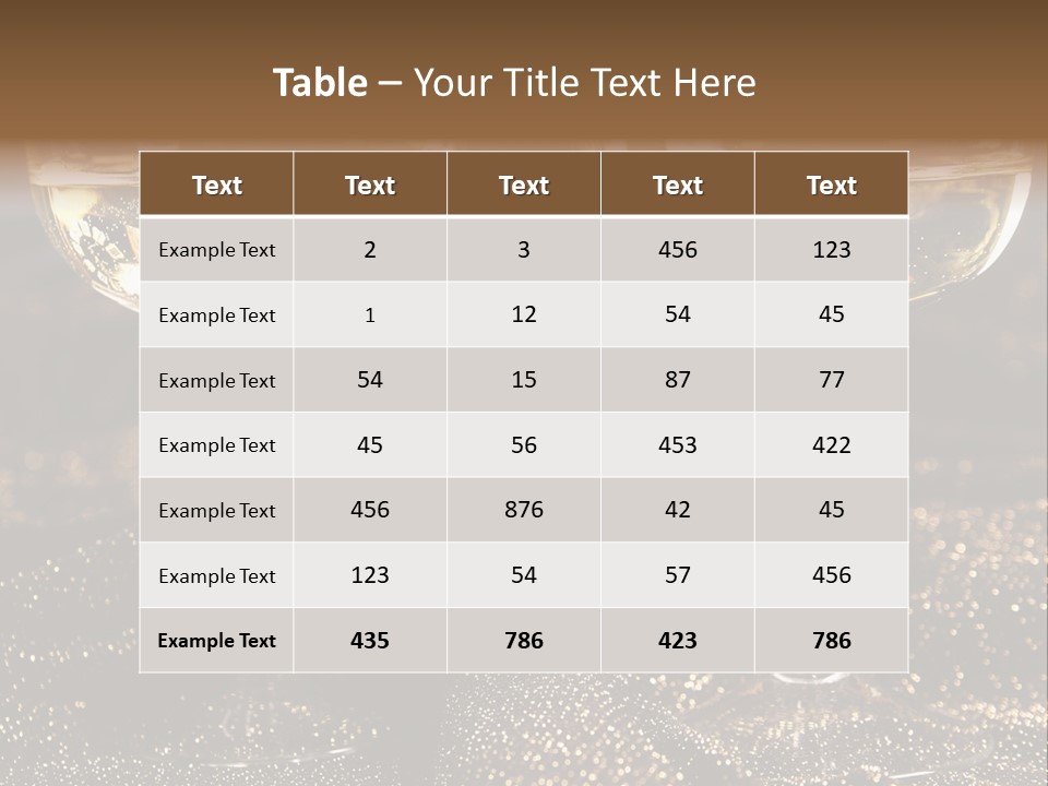 Wine Glass Champaign PowerPoint Template