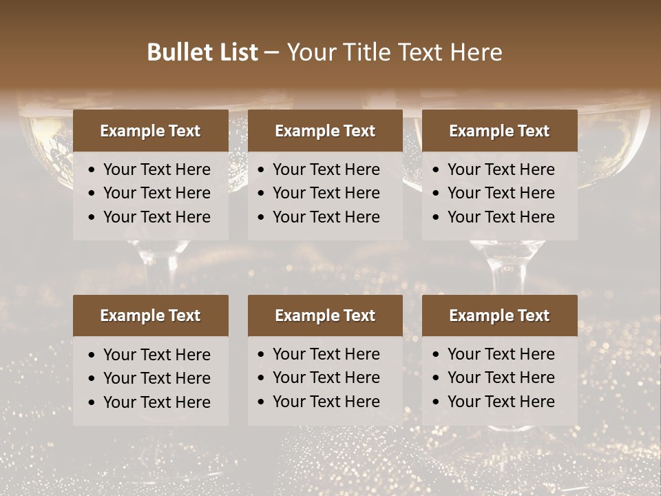 Wine Glass Champaign PowerPoint Template