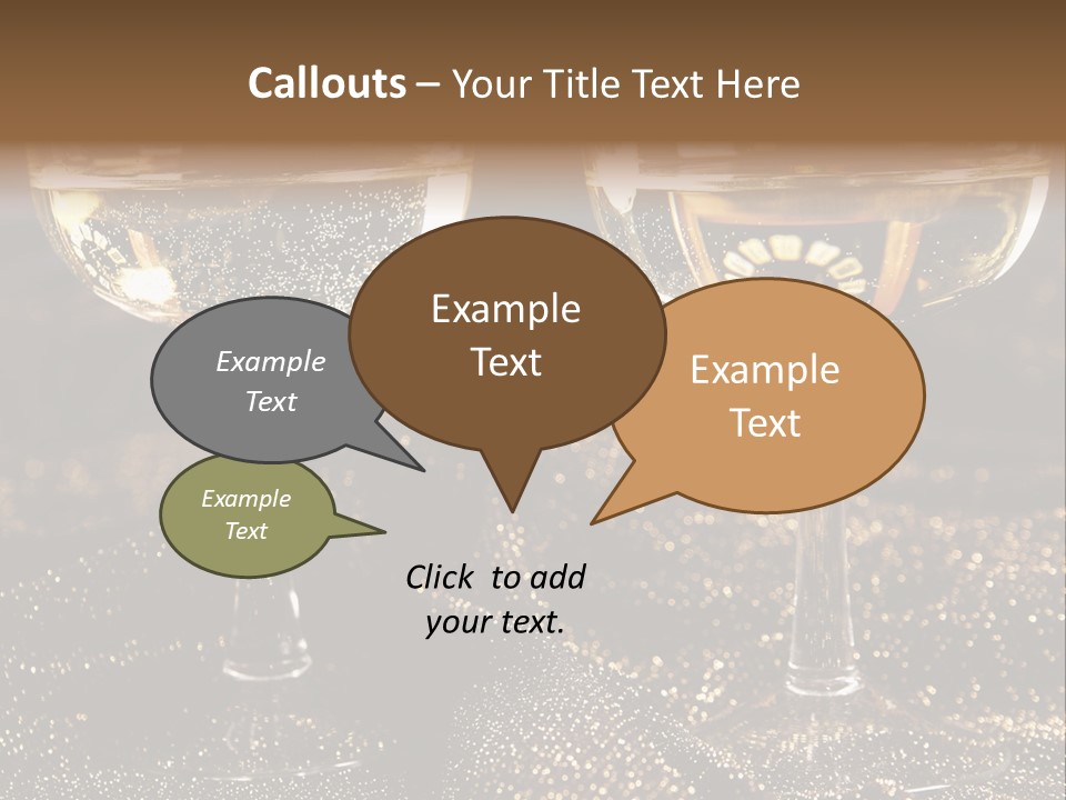 Wine Glass Champaign PowerPoint Template